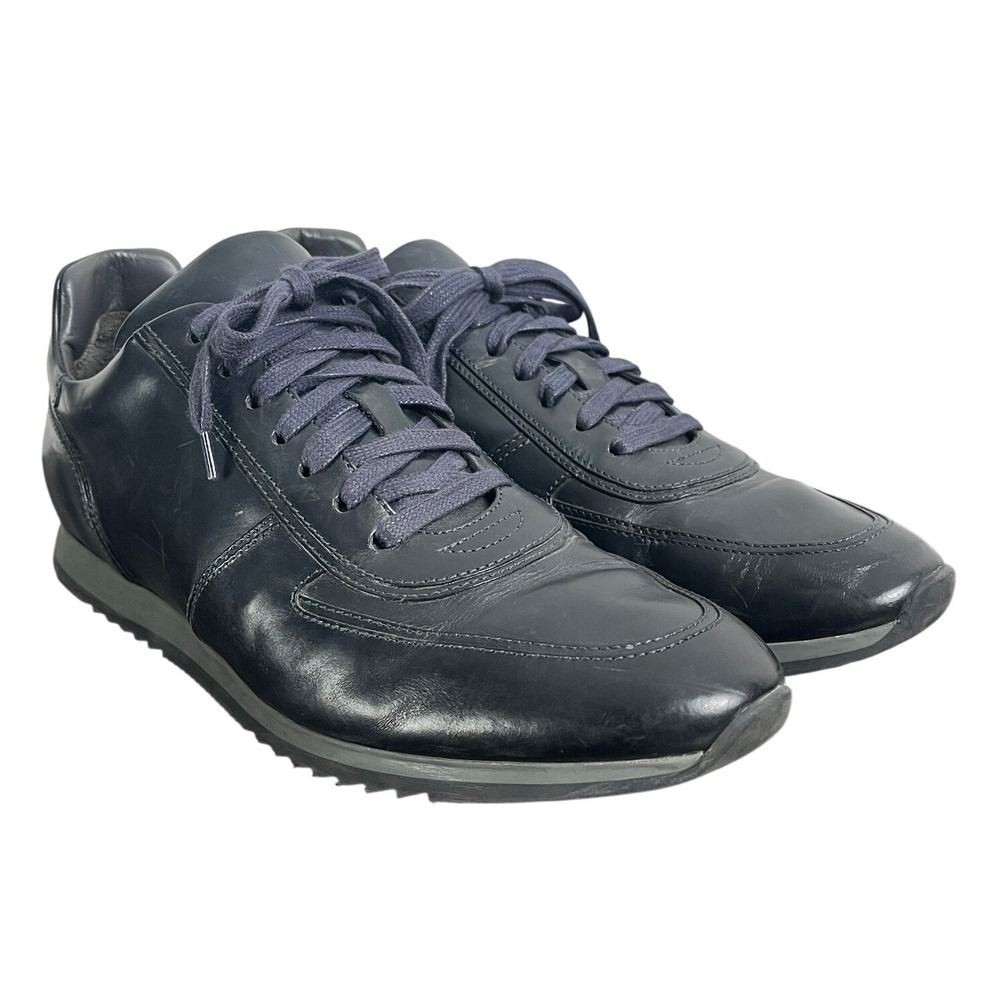 To Boot New York Adam Derrick Men 9 Black Leather Sneakers Italy